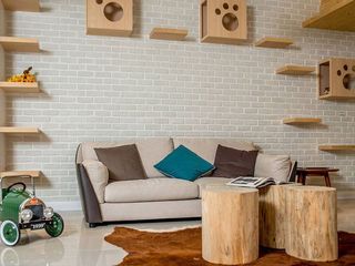 清新自然北欧小二居客厅沙发背景墙效果图