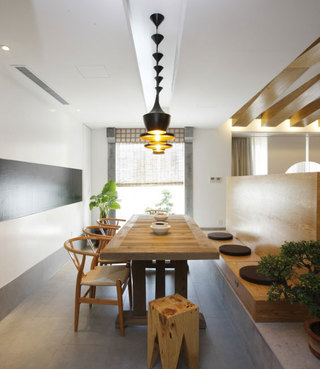 简单三居室日式风格餐厅效果图