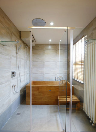简单三居室日式风格家装卫生间效果图